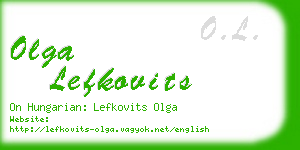 olga lefkovits business card